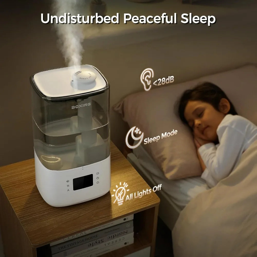 6L Warm and Cool Mist Humidifiers for Bedroom, Top Fill Ultrasonic Aroma Diffuse