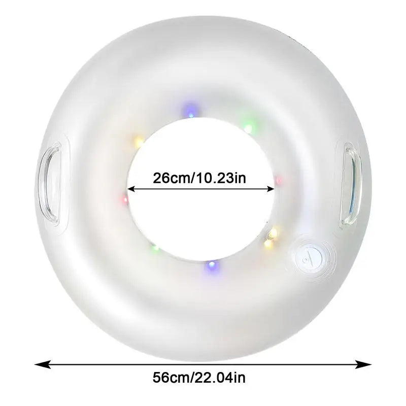 Swimming Ring Inflatable Pool Swim Raft Light Up Swimming Ring Kids Water Toys For Girls Boys Beach Party Summer Supplies