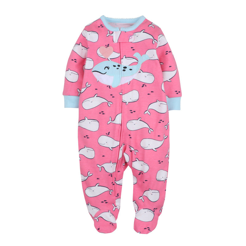 Good Quality 2023 Baby Pajamas Cotton Baby Clothes Boy Newborn Baby Clothes 3-12M Coveralls Infants Bebe Girls Zipper Jumpsuit