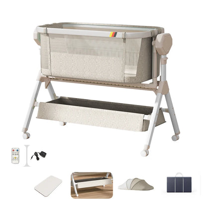 Bassinet for Baby Electric Rocking Cribs,Newborn Co-Sleeper,Infant Bedside Sleeper,Unisex Baby Bed, Portable Travel Crib,Cradle