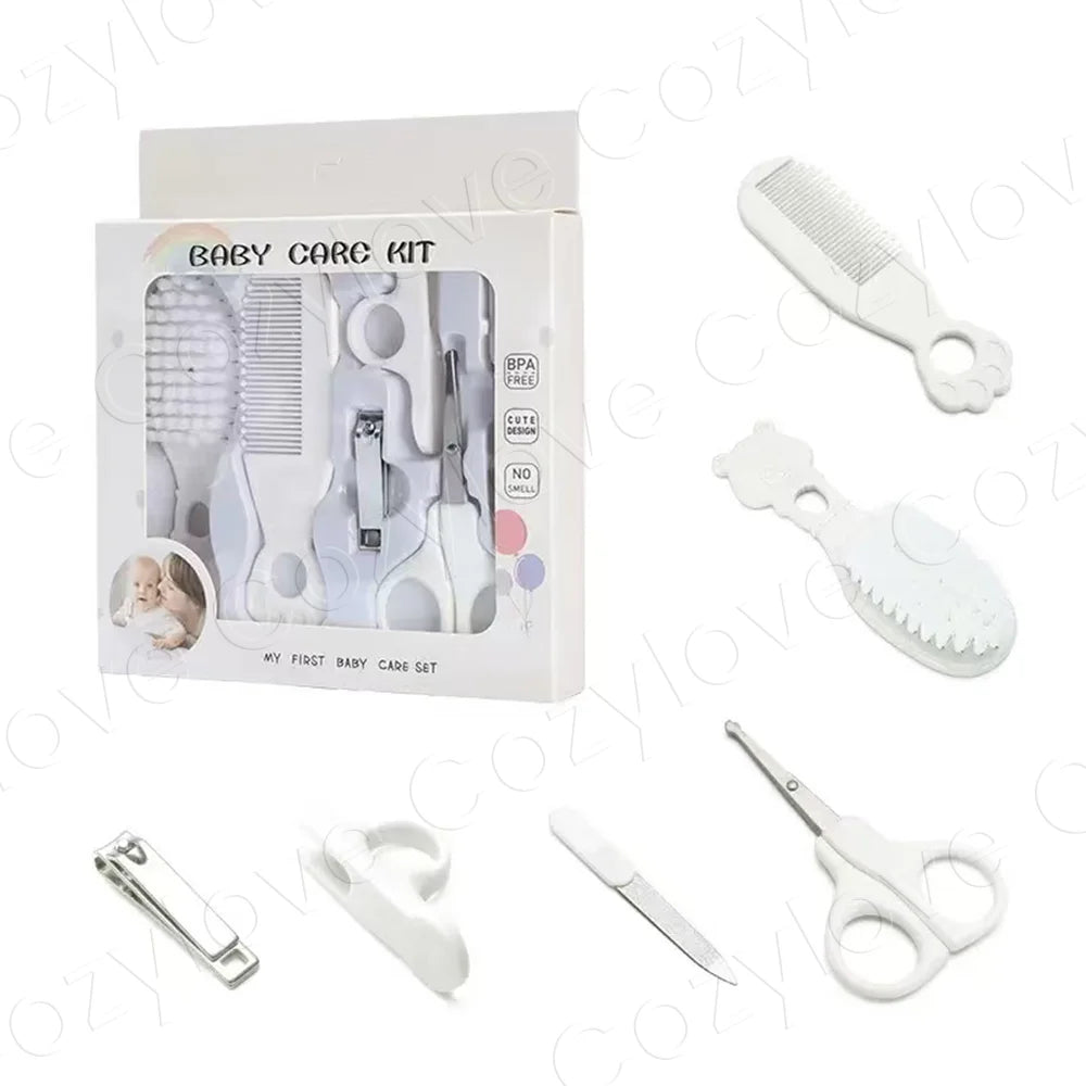 5-in-1 Baby Grooming Kit | Portable Baby Care Set with Brush, Comb, Nail Clippers & Scissors, BPA-Free