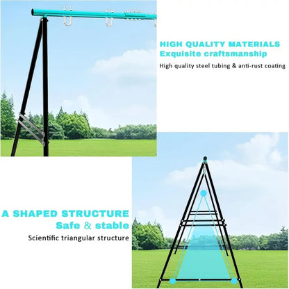 Two-Seat Swing Stand for Backyard, Patio, or Park, Up to 550lbs, Hammock Chair Compatible (Swing Not Included)