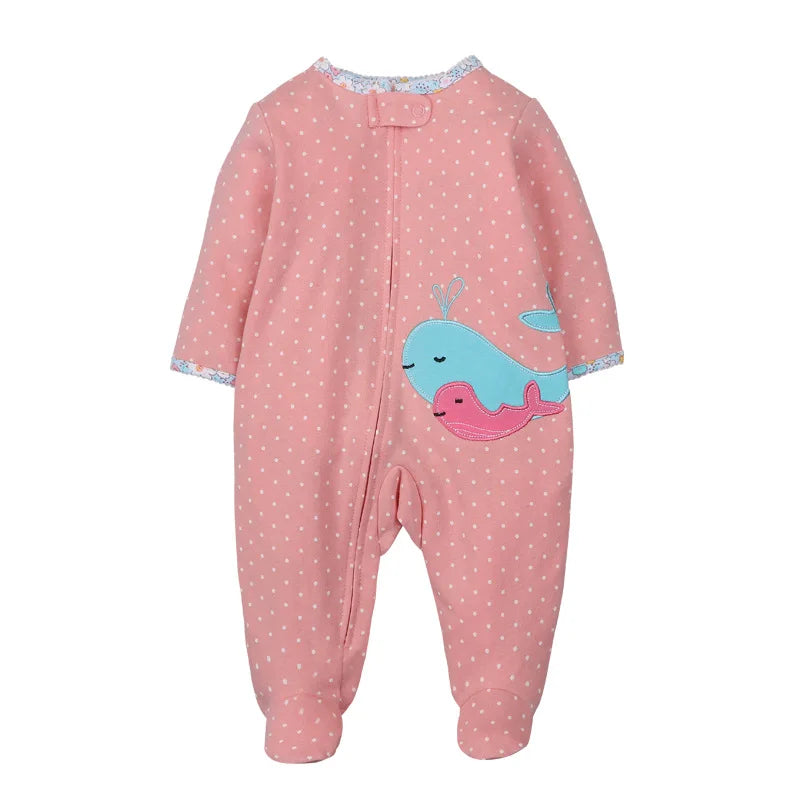 Good Quality 2023 Baby Pajamas Cotton Baby Clothes Boy Newborn Baby Clothes 3-12M Coveralls Infants Bebe Girls Zipper Jumpsuit