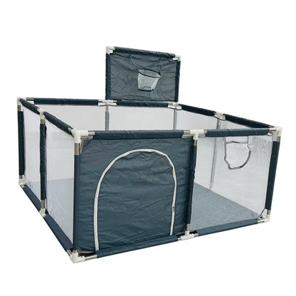 IMBABY Large Indoor Baby Playpen with Safety Barrier Fence and Waterproof Play Area
