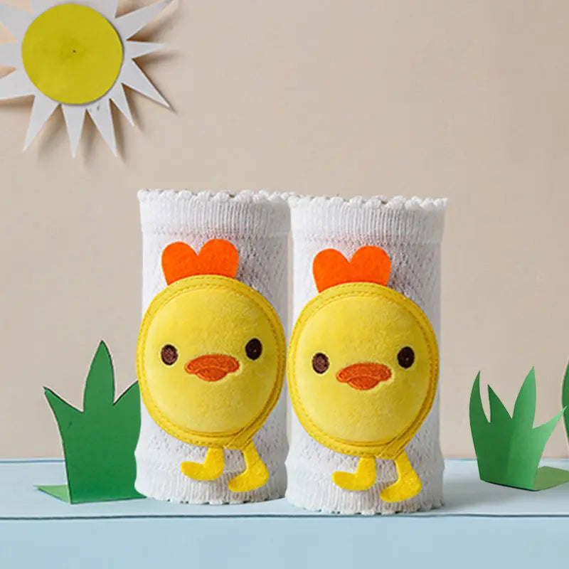 Baby Crawling Knee Pads Cute Animal Cotton Fabric Wear-resistant and Protective Knee and Leg Covers Anti Fall and Breathable