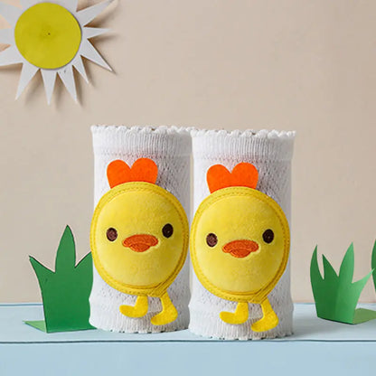 Baby Crawling Knee Pads Cute Animal Cotton Fabric Wear-resistant and Protective Knee and Leg Covers Anti Fall and Breathable