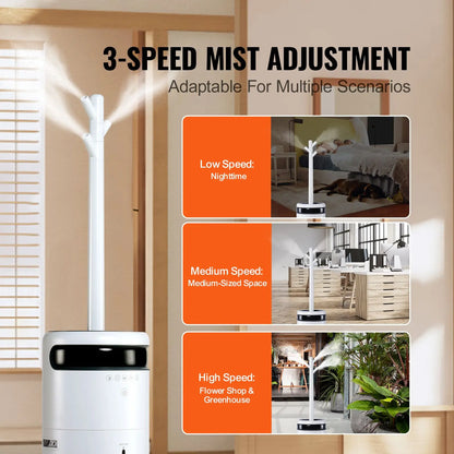 Humidifier for Home Large Room, Commercial Humidifier for Whole House 1291.7 Sq Ft, 16L Water Tank & Night Light & 12H Timer &