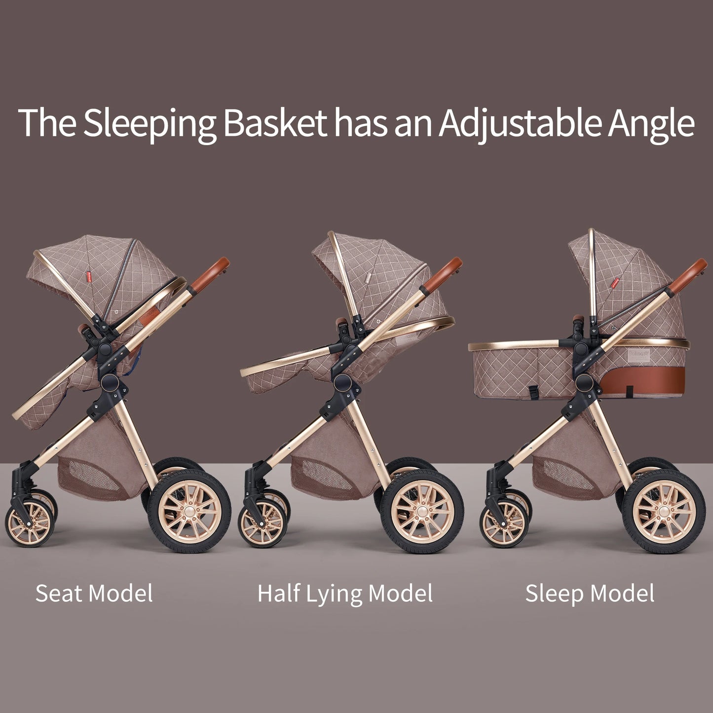 Premium 3-in-1 Baby Travel System: Reversible Seat Pram Stroller, Folding Design for 0-3 Years