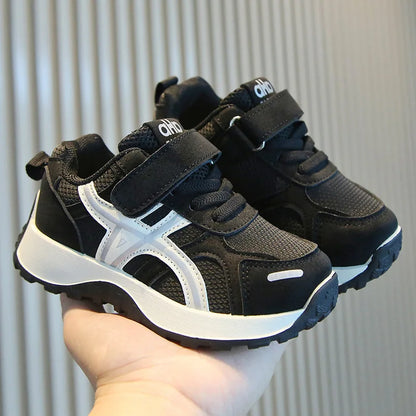2026 Children's Leather Casual Shoes For Boy Girls Outdoor Running Sneakers Breathable Kids School Walking Sport Non Slip