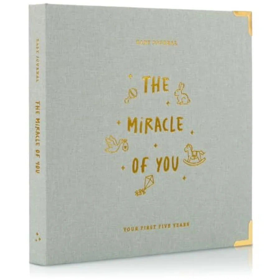 Keepsake Baby Memory Book for Boys and Girls Timeless First 5 Year Baby Book Neutral Journal Scrapbook or Photo Album - Record