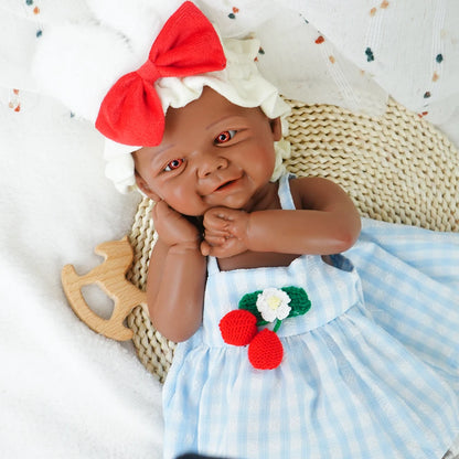 Weighted Baby Girl 18.9" Lifelike Full Body Silicone Reborn Dolls Soft Handmade Newborn Dolls for Collector Gift