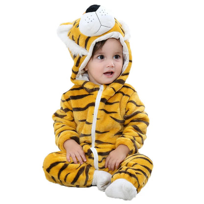 Toddler Infant Dinosaur Costume Flannel Hooded Onesies Soft Animal Romper Outfits Gift Halloween Cosplay Party Creeper Costume