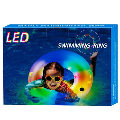 Swimming Ring Inflatable Pool Swim Raft Light Up Swimming Ring Kids Water Toys For Girls Boys Beach Party Summer Supplies