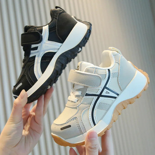 2026 Children's Leather Casual Shoes For Boy Girls Outdoor Running Sneakers Breathable Kids School Walking Sport Non Slip