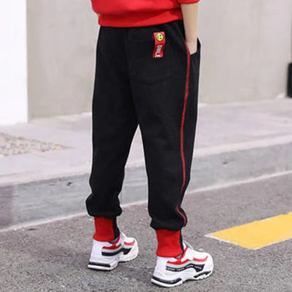 Children's Pants 2024 Boys' Spring Autumn Korean Edition Printed Letter Workwear Pants Middle aged Children's Sports Pants 3-12Y