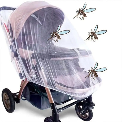 Fully Covered Baby Stroller Mosquito Net Universal Dustproof Baby Cradle Mosquito Net Lightweight Breathable