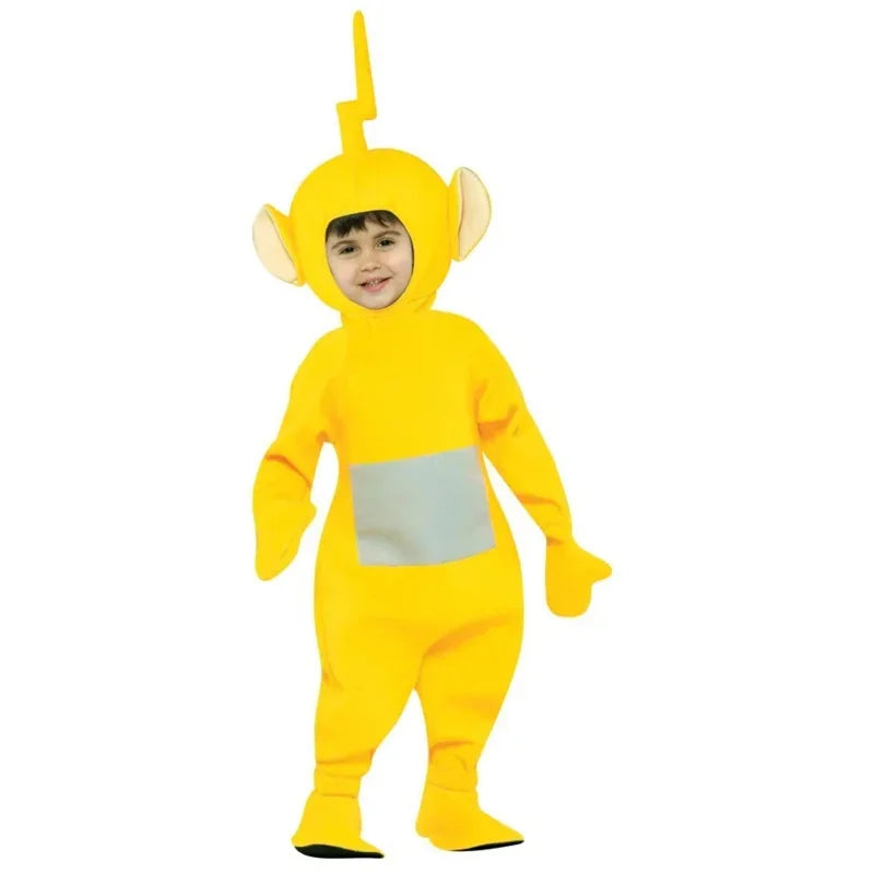 Bear House Baby & Kids Teletubbies Cosplay Jumpsuit, Character Costume for Halloween & Birthday Celebrations