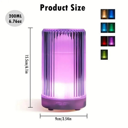 Air Humidifier, Aromatherapy Humidifier, with USB Night Light, 7 Colorful and Vibrant Light Settings, Perfect for the Living Room, Office, Bedroom, and Classroom—an Ideal Gift for the Holidays
