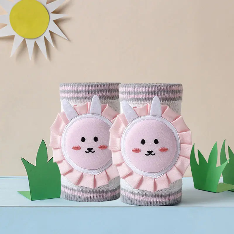 Baby Crawling Knee Pads Cute Animal Cotton Fabric Wear-resistant and Protective Knee and Leg Covers Anti Fall and Breathable