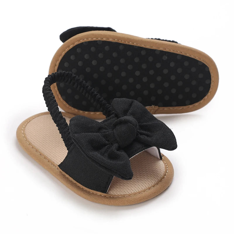 0-1Year Black Fashion Newborn Party Princess Shoes Boys And Girls' First Step Walking Shoes Soft Soled Anti Slip Baby Shoes