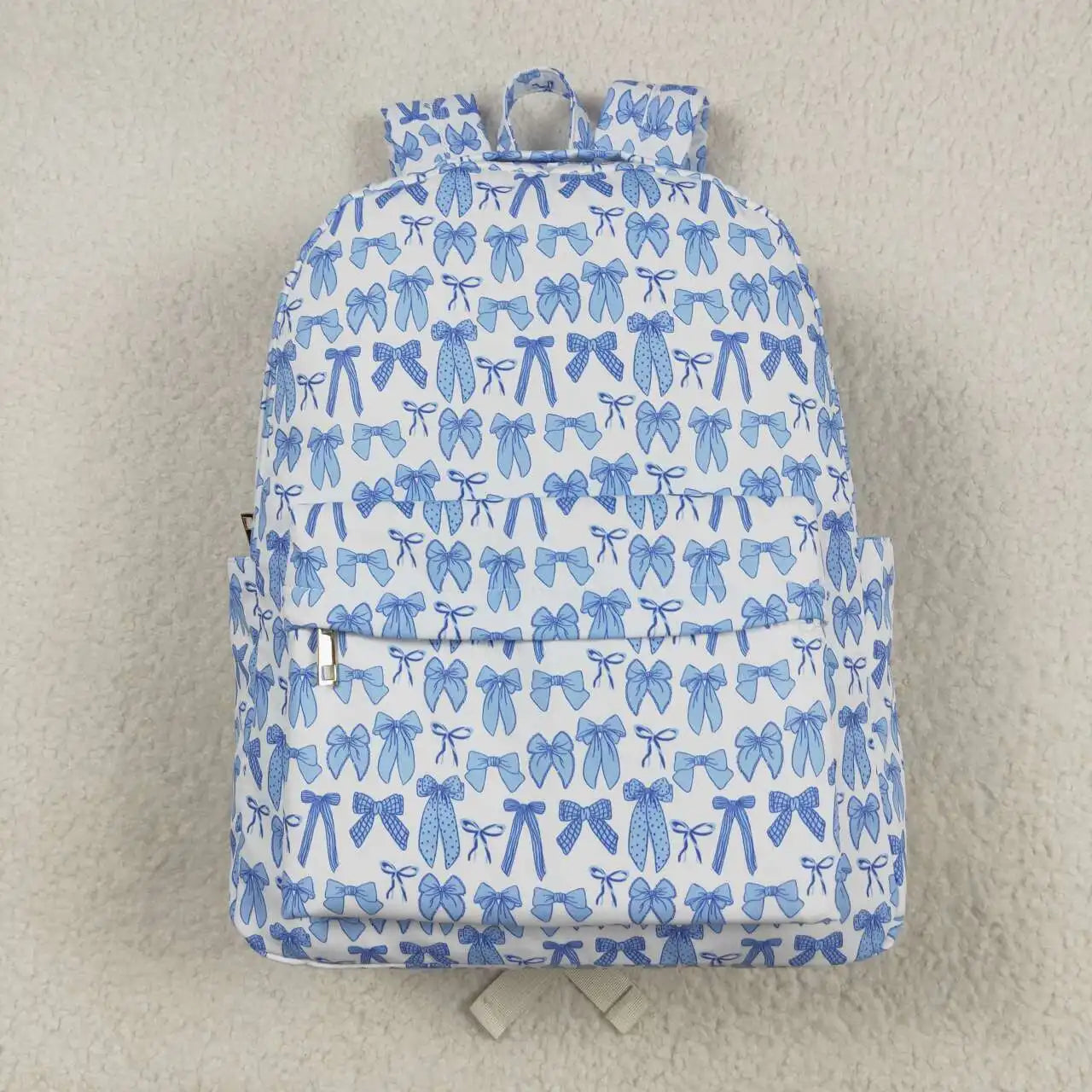 Light Blue Bow Girls Backpack Kids School Bag for Girls with Bow Design13*5*17 inches