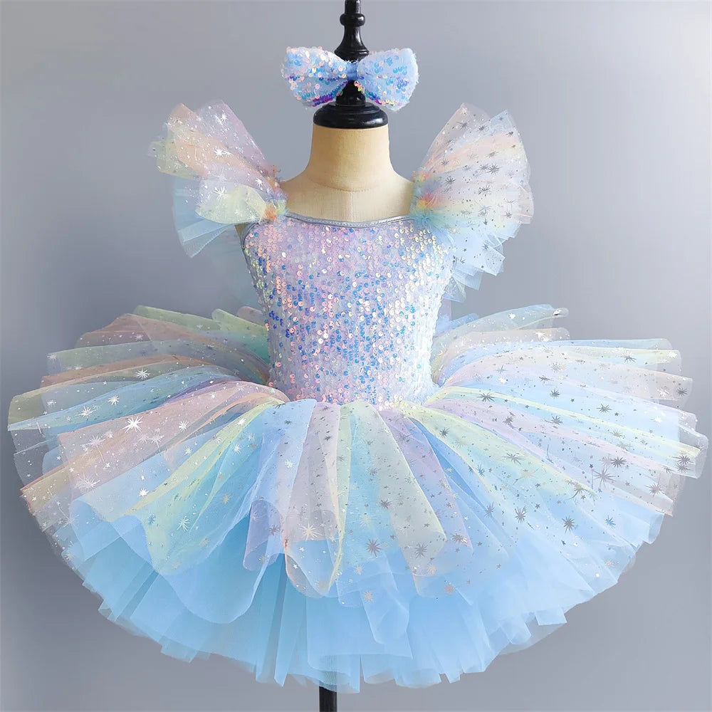 Girls Ballet Tutu Dress, Kids Ballerina Dance Costume Outfit