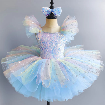 Girls Ballet Tutu Dress, Kids Ballerina Dance Costume Outfit