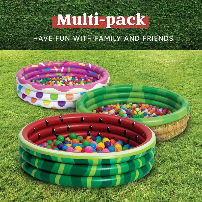 JOYFY Swimming Pool 3 Pack 45'' X 10'' Inflatable Kid Swimming Pool for Kids Summer Water Pool Baby Swimming Pool Pit Ball Pool
