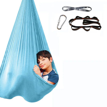 Children's Hammock Children's Sensory Therapy Swing Indoor and Outdoor Swing Hanging Chair Aerial Yoga Hammock Courtyard Swing