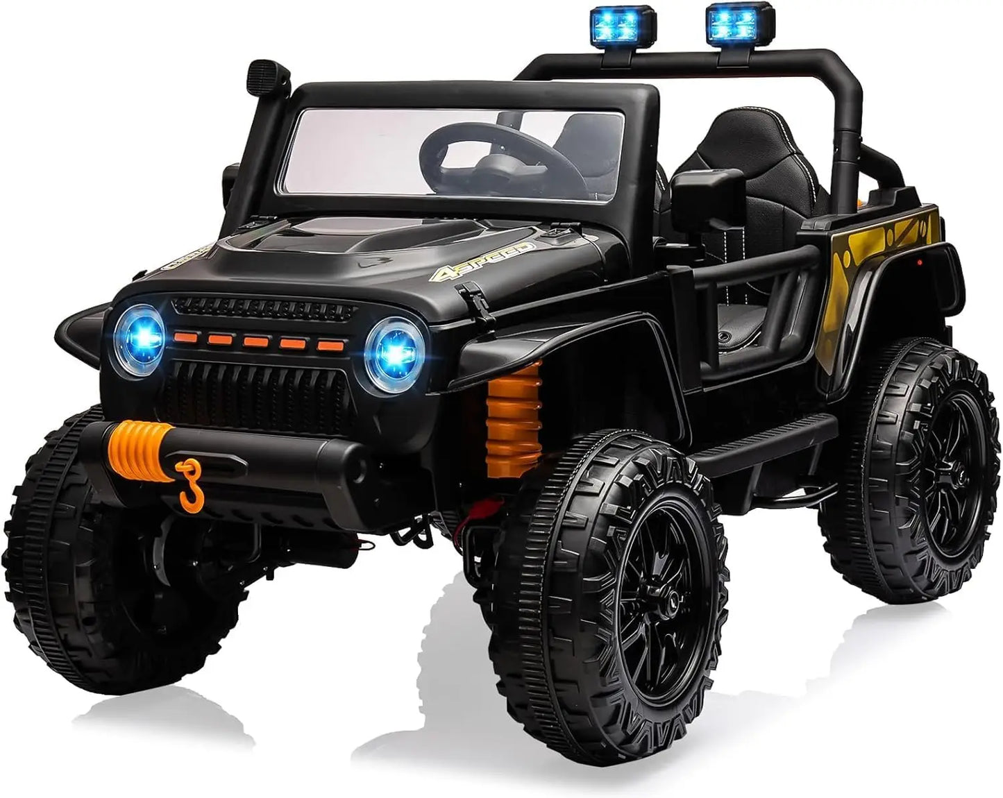 24V 2-Seater Electric Ride-On Truck for Kids with Remote Control, 4WD and 4-Wheel Suspension