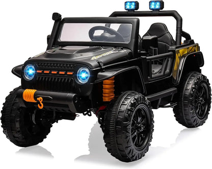 24V 2-Seater Electric Ride-On Truck for Kids with Remote Control, 4WD and 4-Wheel Suspension
