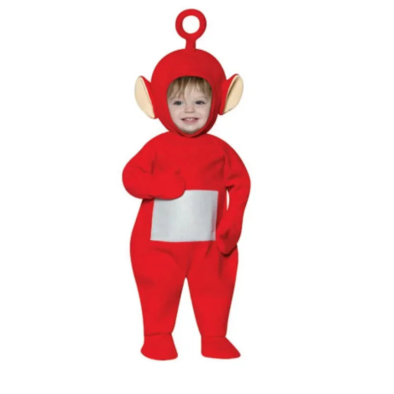 Bear House Baby & Kids Teletubbies Cosplay Jumpsuit, Character Costume for Halloween & Birthday Celebrations