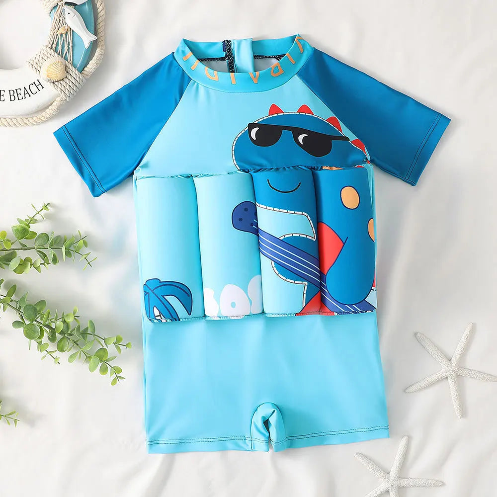Boys Swimsuit Floating Kids Float Suit Toddler Baby 1 to 2 3 4 5 6 Years Children Buoyancy Funny Cartoon Dinosaur Child Swimwear