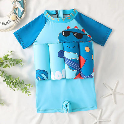 Boys Swimsuit Floating Kids Float Suit Toddler Baby 1 to 2 3 4 5 6 Years Children Buoyancy Funny Cartoon Dinosaur Child Swimwear