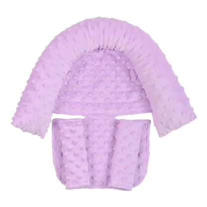 Baby Car Safety Soft Sleeping Head Support Pillow with Matching Seat Belt Strap Covers Baby Carseat Neck Protection Headrest