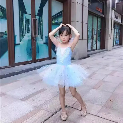 Girls Ballet Tutu Dress, Kids Ballerina Dance Costume Outfit