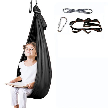Children's Hammock Children's Sensory Therapy Swing Indoor and Outdoor Swing Hanging Chair Aerial Yoga Hammock Courtyard Swing