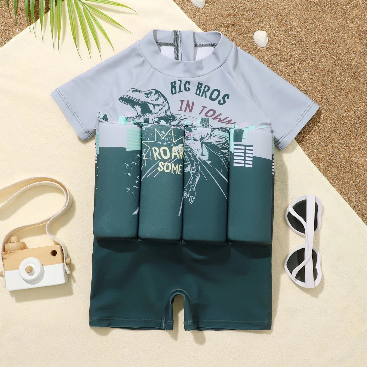 Boys Swimsuit Floating Kids Float Suit Toddler Baby 1 to 2 3 4 5 6 Years Children Buoyancy Funny Cartoon Dinosaur Child Swimwear