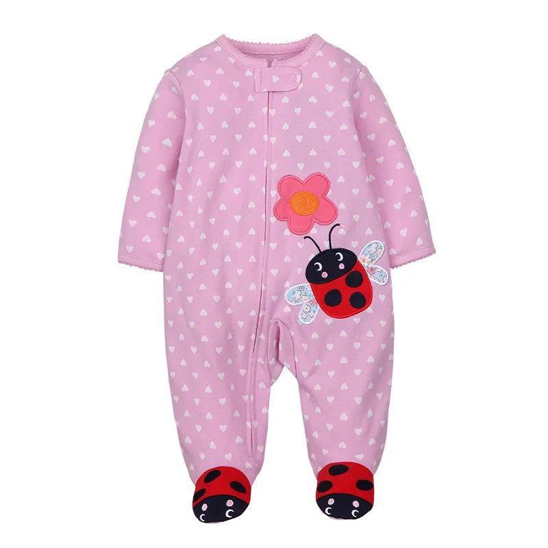 Good Quality 2023 Baby Pajamas Cotton Baby Clothes Boy Newborn Baby Clothes 3-12M Coveralls Infants Bebe Girls Zipper Jumpsuit