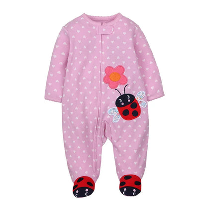 Good Quality 2023 Baby Pajamas Cotton Baby Clothes Boy Newborn Baby Clothes 3-12M Coveralls Infants Bebe Girls Zipper Jumpsuit