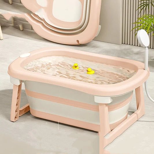 Foldable Baby Bathtub for Newborns & Toddlers – Space-Saving Bath Tub with Easy Storage Lightweight & Portable Design