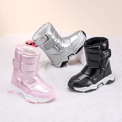 Winter Children's Cotton Boots, Insulated and Warm Snow Boots, Anti-slip and Durable Outdoor Boots
