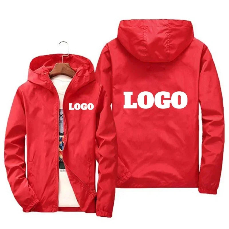 Men’s Waterproof Windbreaker Jacket, Autumn Outdoor Sports Jacket, Casual Lightweight Coat, Black, Plus Size Up to 7XL