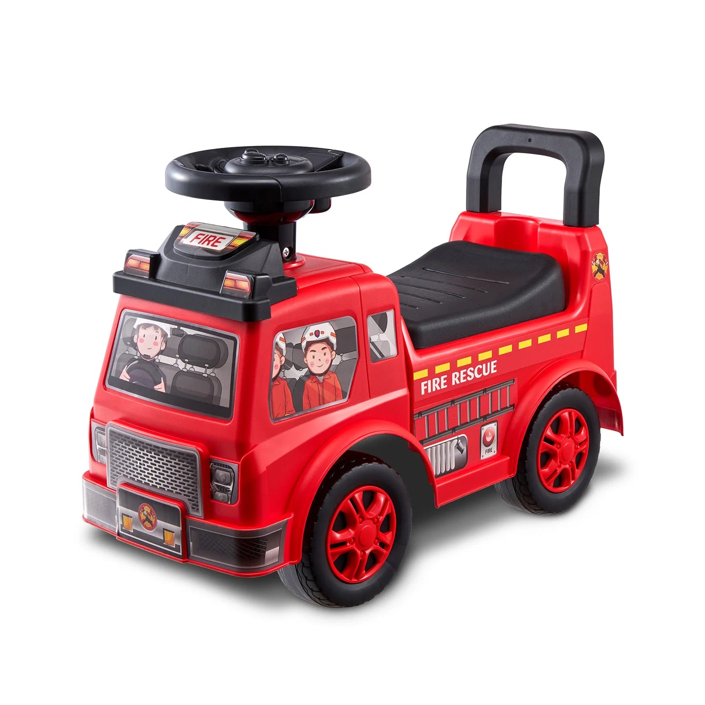 SucceBuy Ride-On Push Car for Kids with Music Steering Wheel and Under-Seat Storage for Toddlers