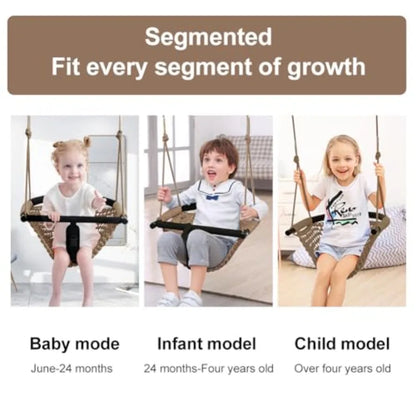 Toddler Swing 2-in-1 Baby Swing Adjustable Rope Swing Seat for Indoor Outdoor Use Durable Backyard Swing Set for Infants Toddle