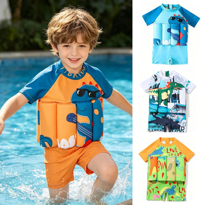 Boys Swimsuit Floating Kids Float Suit Toddler Baby 1 to 2 3 4 5 6 Years Children Buoyancy Funny Cartoon Dinosaur Child Swimwear