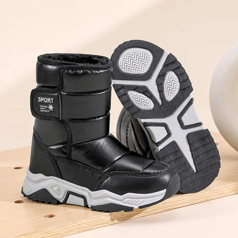 Winter Children's Cotton Boots, Insulated and Warm Snow Boots, Anti-slip and Durable Outdoor Boots