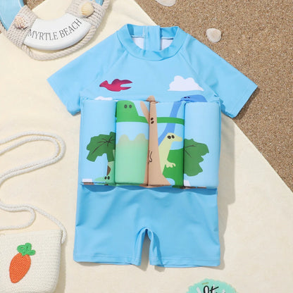 Boys Swimsuit Floating Kids Float Suit Toddler Baby 1 to 2 3 4 5 6 Years Children Buoyancy Funny Cartoon Dinosaur Child Swimwear