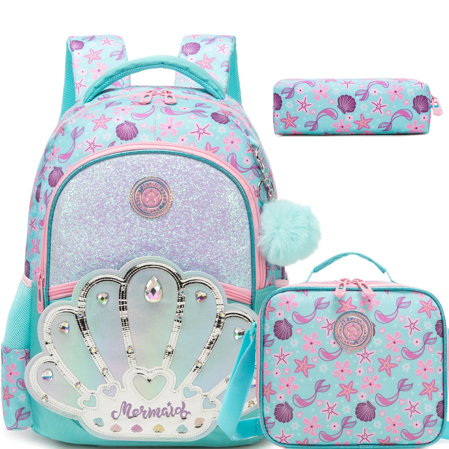 Backpacks for Girls Backpacks for Elementary Preschool Students Kids School Backpack with Lunch Bag Gift Package