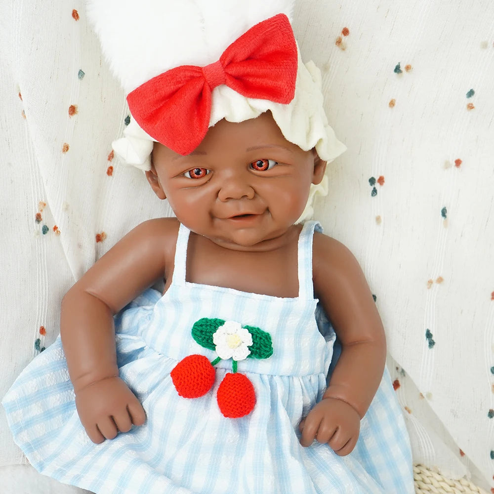Weighted Baby Girl 18.9" Lifelike Full Body Silicone Reborn Dolls Soft Handmade Newborn Dolls for Collector Gift